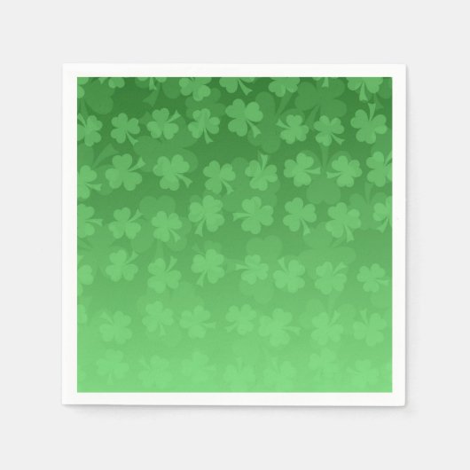 St. Patrick's Day groen shamrocks ombre patroon Servet (Voorkant)
