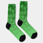 St. Patrick's Day groen shamrocks ombre patroon Sokken (Rechts)