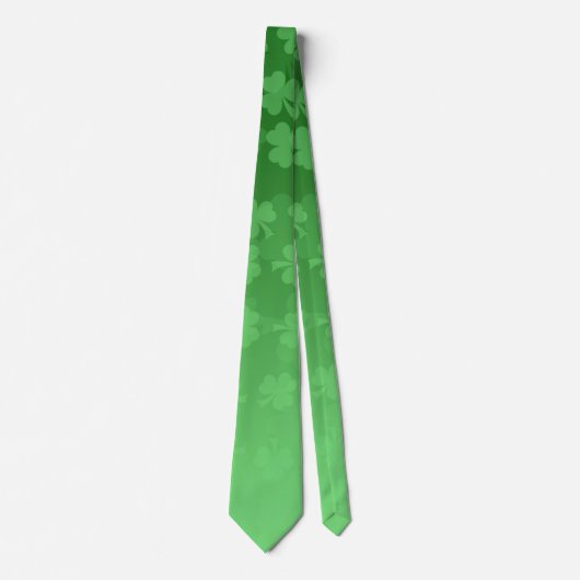 St. Patrick's Day groen shamrocks ombre patroon Stropdas (Voorkant)