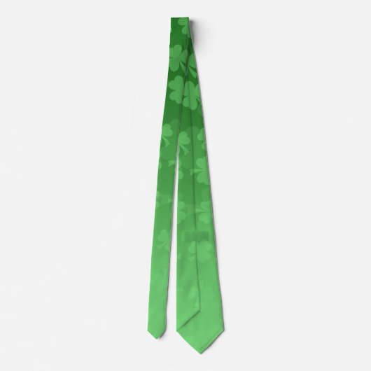 St. Patrick's Day groen shamrocks ombre patroon Stropdas (Achterkant)