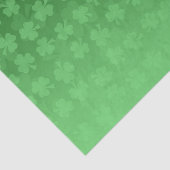 St. Patrick's Day groen shamrocks ombre patroon Tissuepapier (Detail)