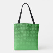 St. Patrick's Day groen shamrocks ombre patroon Tote Bag (Achterkant)