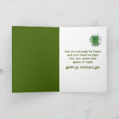 St. Patrick's Day Groene Bier en Ballon Kaart (Binnen)