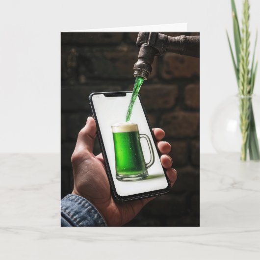 St. Patrick's Day Groene Bier Kaart (Voorkant)