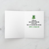 St. Patrick's Day Groene Bier Kaart (Binnen)