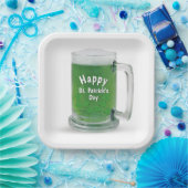 St. Patrick's Day Groene Bier Papieren Bordje (Feest)