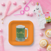 St. Patrick's Day Groene Bier Papieren Bordje (Feest)