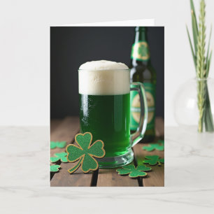 St. Patrick's Day Groene Bierkaart Kaart