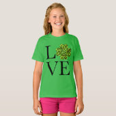 St. Patrick's day | Groene cheetah shamrock T-shirt (Voorkant volledig)