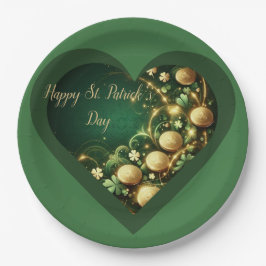 St. Patrick's Day groene en gouden munten Papieren Bordje