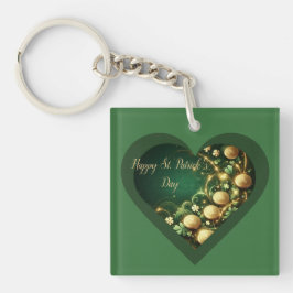 St. Patrick's Day groene en gouden munten Sleutelhanger