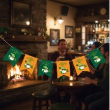 St. Patrick's Day Groene en Oranje Bunting Banner