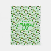 St. Patrick's Day Groene fleece deken met Gnome (Voorkant)