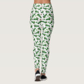 St Patricks Day Groene Geruite Truck Klaverblad  Leggings (Achterkant)
