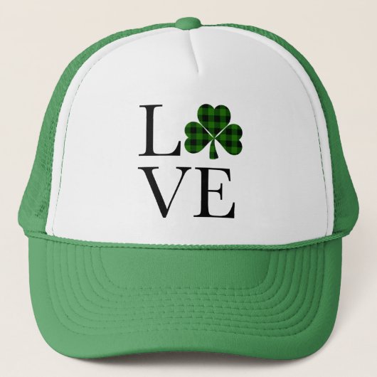 St. Patrick's day | Groene gipshamrock Trucker Pet (Voorkant)