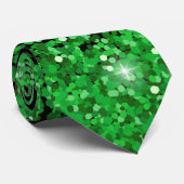 St Patrick's Day / Groene glitterij Stropdas (Opgerold)