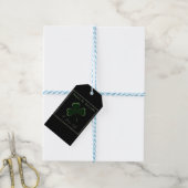 St. Patrick's Day, groene glitterklaver Cadeaulabel (Met Touw)