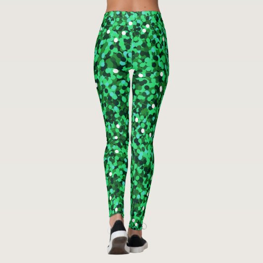 st patricks day / groene glittery leggings (Achterkant)