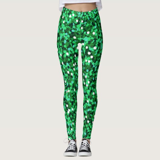 st patricks day / groene glittery leggings (Voorkant)
