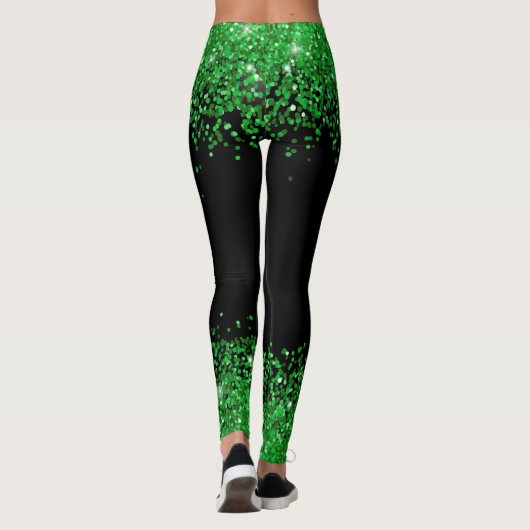 st patricks day / groene glittery leggings (Achterkant)