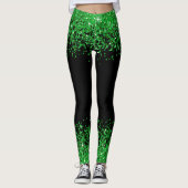 st patricks day / groene glittery leggings (Voorkant)