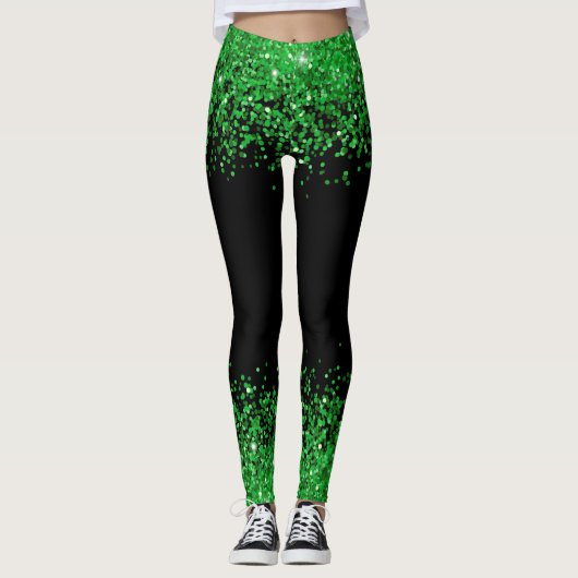 st patricks day / groene glittery leggings (Voorkant)