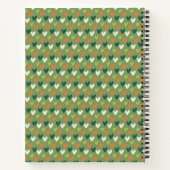 St. Patrick's Day Groene Harten Gepersonaliseerde  Notitieboek (Achterkant)