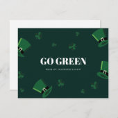 St. Patrick's Day Groene Kaart (Voorkant / Achterkant)