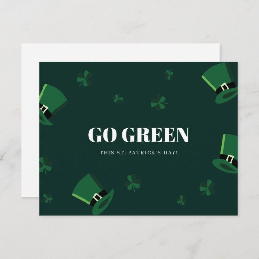 St. Patrick's Day Groene Kaart (Voorkant / Achterkant)