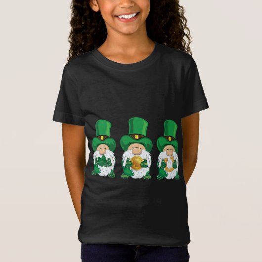 St Patricks Day, groene kabouters, Iers gezegde T-shirt (Voorkant)