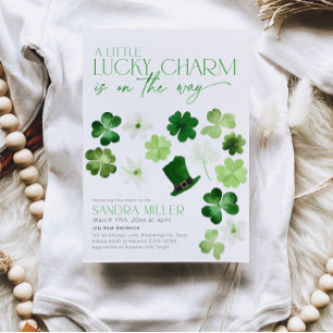 St. Patricks Day Groene Klaver Baby Borrel Kaart