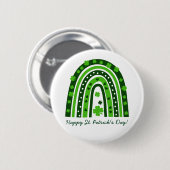 St. Patrick's Day Groene Klaver Boho Regenboog Ronde Button 5,7 Cm (Voorkant /achterkant)
