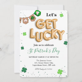 St. Patrick's Day Groene Klaver geluksfeestje Kaart