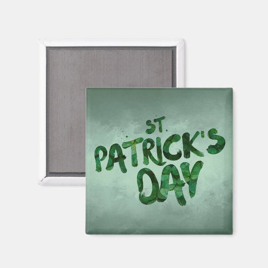 St Patrick's Day Groene Klaver Iers Keltisch Magneet (Voorkant / Achterkant)