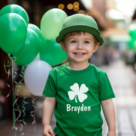 St. Patrick's Day Groene Klaver Persoonlijke Naam Kinder Shirts