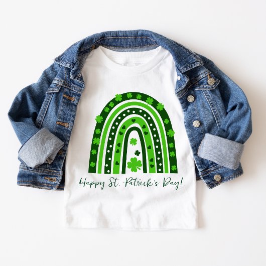 St. Patrick's Day Groene Klaver Regenboog Kinder Shirts