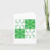 St. Patrick's Day Groene Klaver Ster Geometrisch Kaart (Voorkant)