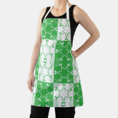 St. Patricks Day Groene Klaver Ster Geometrisch Schort (Insitu)