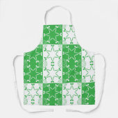 St. Patricks Day Groene Klaver Ster Geometrisch Schort (Voorkant)