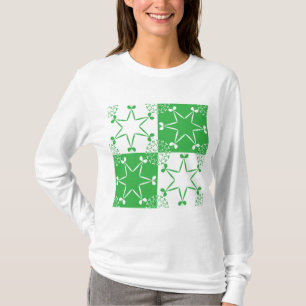 St. Patricks Day Groene Klaver Ster Geometrisch T-shirt