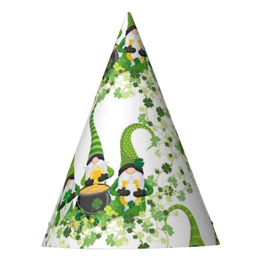 St. Patrick's Day Groene Klavers Oude Kabouter Feesthoedjes (Voorkant)