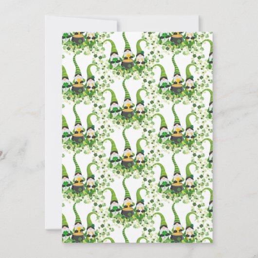 St. Patrick's Day Groene Klavers Oude Leprechaun Bedankkaart (Voorkant)