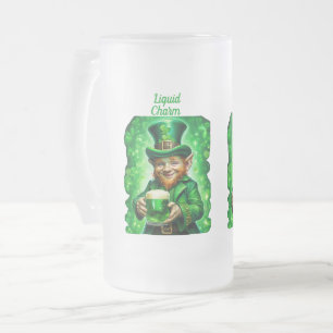 St. Patrick's Day, Groene Leprechaun, Groene Bier Matglas Bierpul