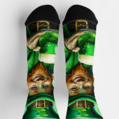 St. Patrick's Day Groene Leprechaun Groene Bier Sokken (Top)