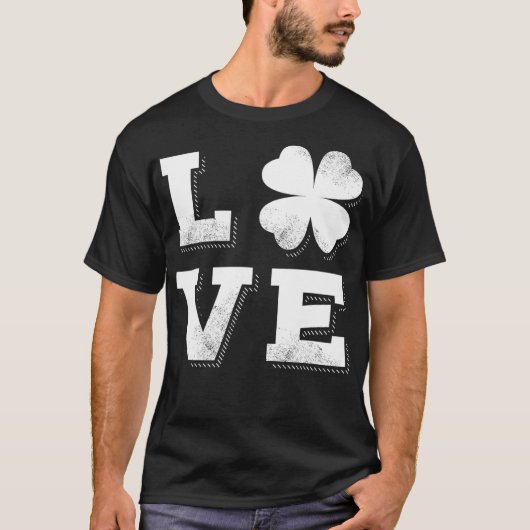 St Patricks Day Groene Mannen Vrouwen Kinder LIEFD T-shirt (Voorkant)