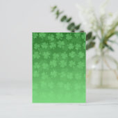 St. Patrick's Day groene ombre shamrockpatroon Briefkaart (Staand voorkant)
