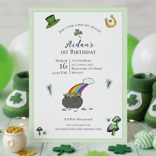 St. Patrick's Day Groene Regenboog 1e Verjaardag Kaart