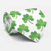 St. Patrick's Day Groene Shamrock Heren Necktie Stropdas (Opgerold)