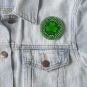 St. Patrick's Day Groene Shamrock Ronde Button 5,7 Cm (In situ)