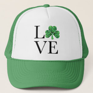 St. Patrick's day   Groene shamrocken Trucker Pet